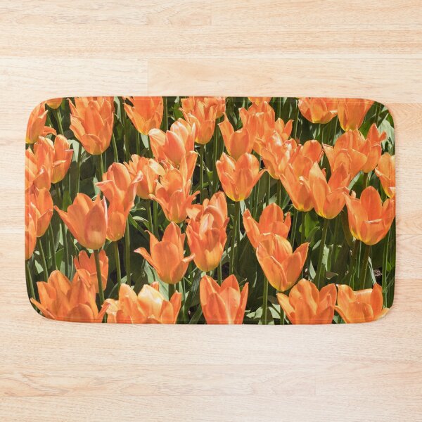 Item preview, Sunshiny Tangerine Coloured Tulips Abloom designed and sold by Georgia Mizuleva.