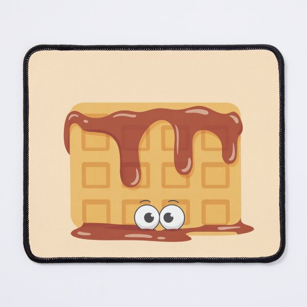 Item preview, Cute Waffle Peeking Up – Funny Minimal Breakfast Character Design designed and sold by designedbyNil.