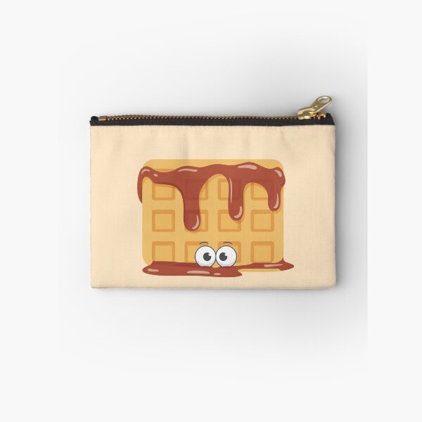 Item preview, Cute Waffle Peeking Up – Funny Minimal Breakfast Character Design designed and sold by designedbyNil.