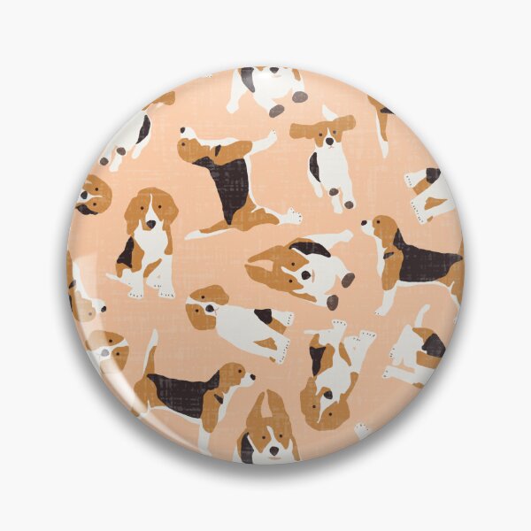 Item preview, beagle scatter peach designed and sold by scrummy.