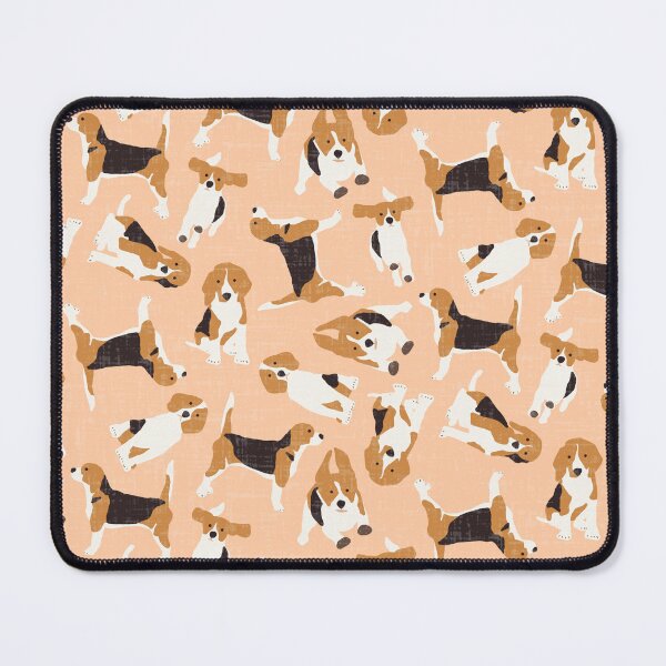 Item preview, beagle scatter peach designed and sold by scrummy.