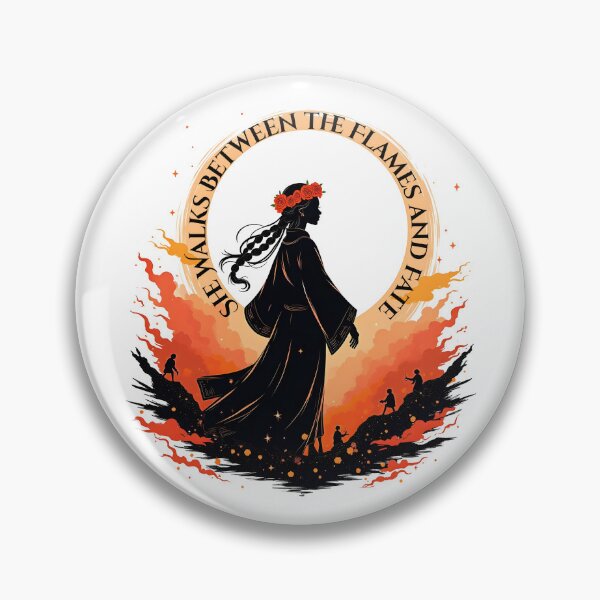 Item preview, She Walks Between the Flames and Fate – Slavic Mystic Woman Art designed and sold by Fragy72.