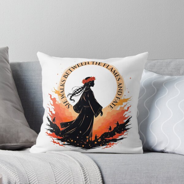 Item preview, She Walks Between the Flames and Fate – Slavic Mystic Woman Art designed and sold by Fragy72.