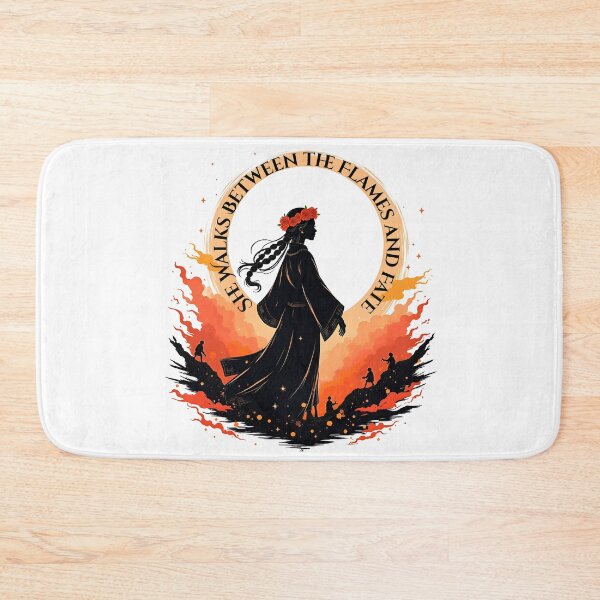 Item preview, She Walks Between the Flames and Fate – Slavic Mystic Woman Art designed and sold by Fragy72.