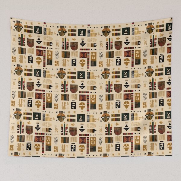 Item preview, Ashanti Adinkra Symbols Pattern on Ivory designed and sold by Moisky Patterns.