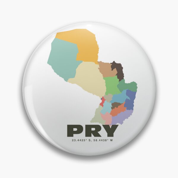 Item preview, Paraguay Map - PRY ISO Code Art Print designed and sold by CartoPrints.
