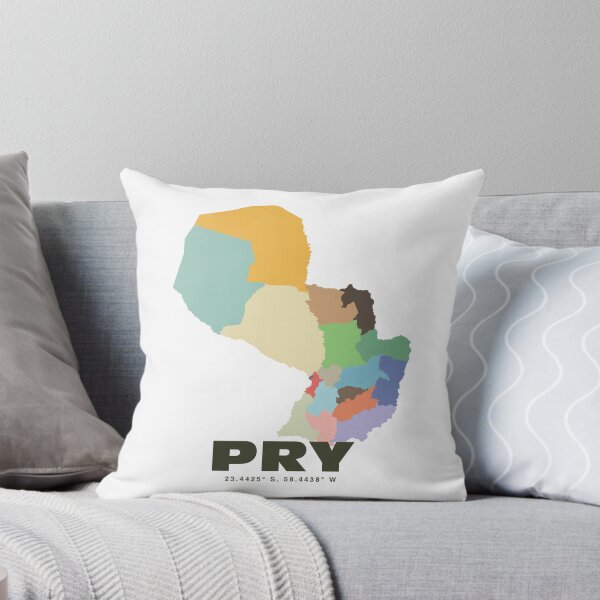Item preview, Paraguay Map - PRY ISO Code Art Print designed and sold by CartoPrints.