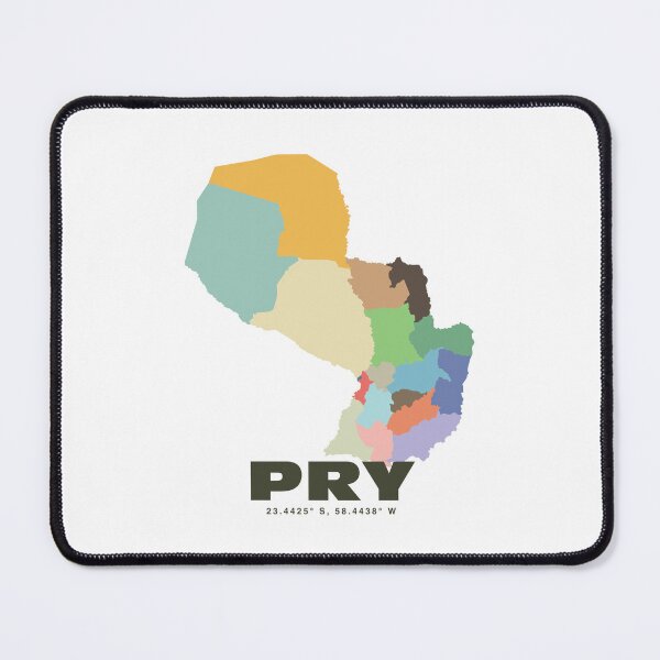 Item preview, Paraguay Map - PRY ISO Code Art Print designed and sold by CartoPrints.