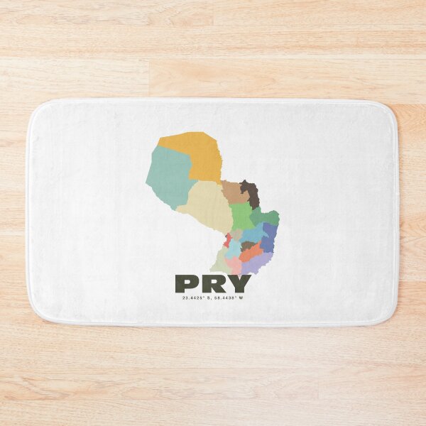 Item preview, Paraguay Map - PRY ISO Code Art Print designed and sold by CartoPrints.