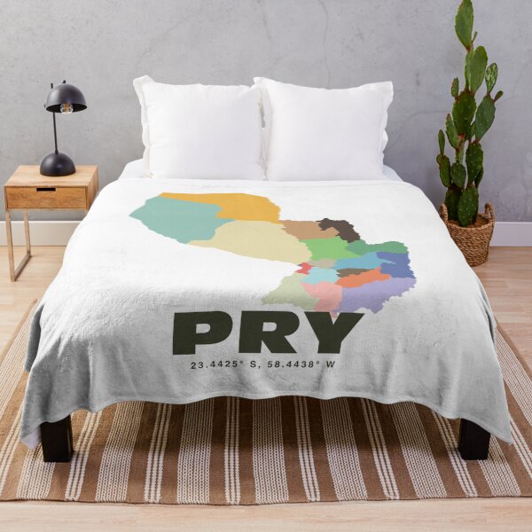 Item preview, Paraguay Map - PRY ISO Code Art Print designed and sold by CartoPrints.