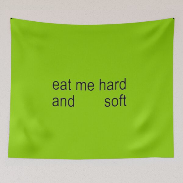 Item preview, Eat Me Hard and Soft – Brat Font Parody designed and sold by moonna designs.