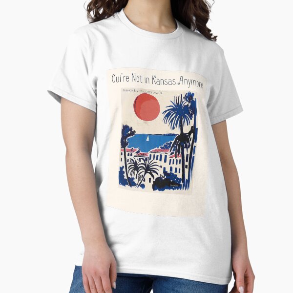 Item preview, Oui’re Not in Kansas Anymore – French Riviera Shirt | Retro Travel Aesthetic | Surreal Summer Poster designed and sold by VybeWear Co..