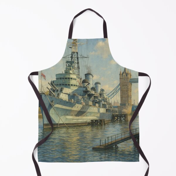 Item preview, HMS Belfast Docked – London Waterfront designed and sold by Aryabek.