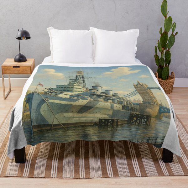 Item preview, HMS Belfast Docked – London Waterfront designed and sold by Aryabek.