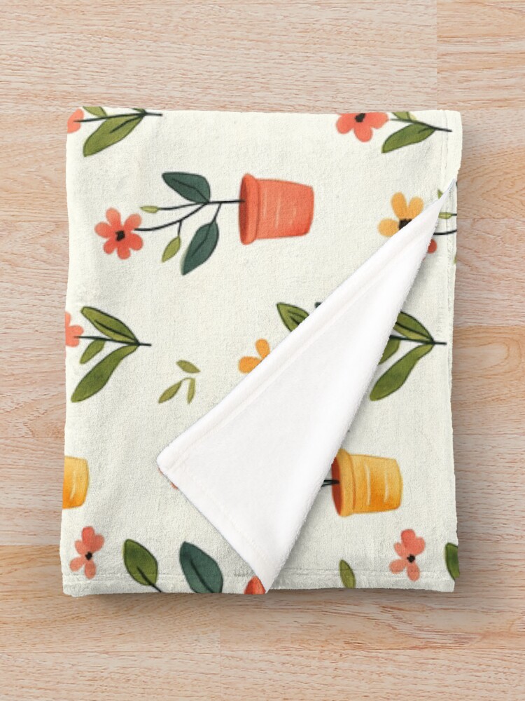 Thumbnail 3 of 6, Throw Blanket, Spring Pattern - Vibrant Spring Flowers designed and sold by bapupa.