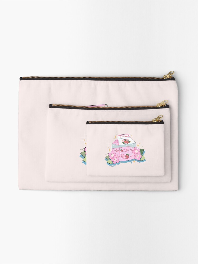 Thumbnail 2 of 4, Zipper Pouch, Strawberry Milk designed and sold by FrannarteShop.
