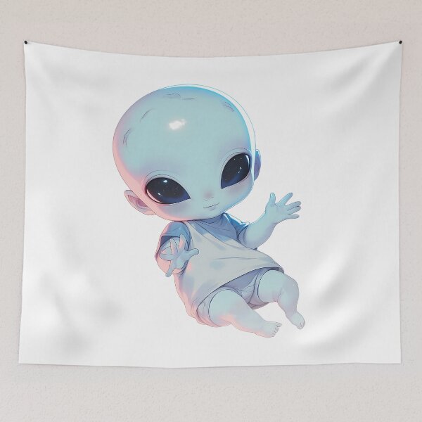 Item preview, Cute Alien - Funny Space Cartoon designed and sold by bapupa.