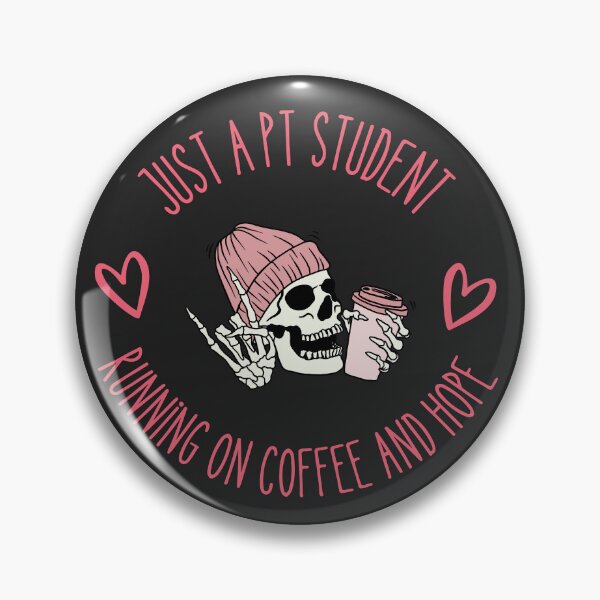 Item preview, PT Student Skeleton Coffee Meme – Just a PT Student Running on Coffee and Hope designed and sold by TenkaTees.