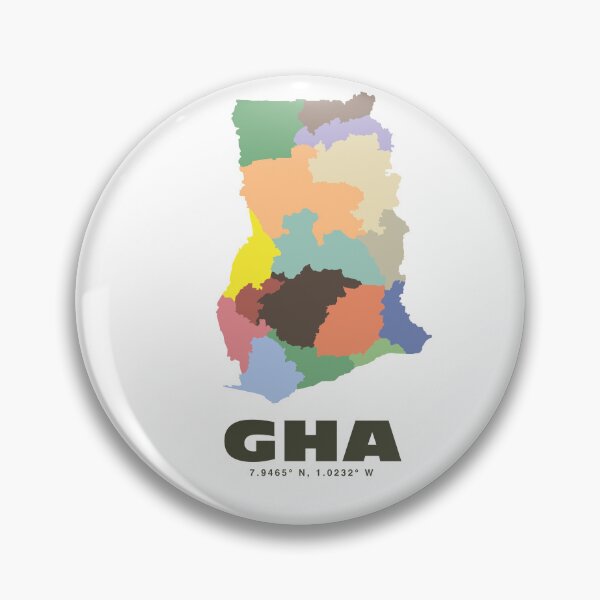Item preview, Ghana Map - GHA ISO Code Wall Art designed and sold by CartoPrints.