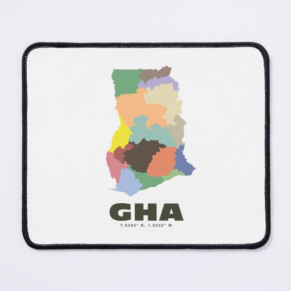 Item preview, Ghana Map - GHA ISO Code Wall Art designed and sold by CartoPrints.