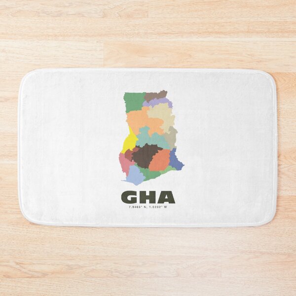 Item preview, Ghana Map - GHA ISO Code Wall Art designed and sold by CartoPrints.