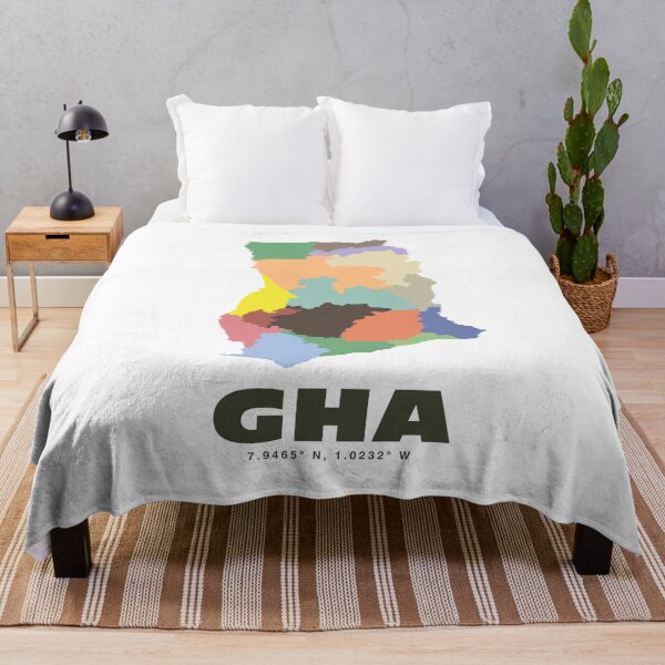 Item preview, Ghana Map - GHA ISO Code Wall Art designed and sold by CartoPrints.