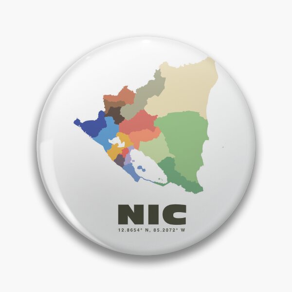 Item preview, Nicaragua Map - NIC ISO Code Wall Art designed and sold by CartoPrints.