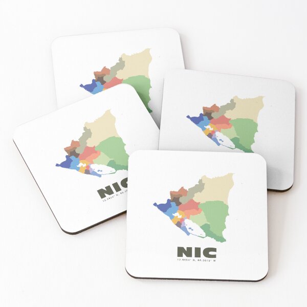 Item preview, Nicaragua Map - NIC ISO Code Wall Art designed and sold by CartoPrints.