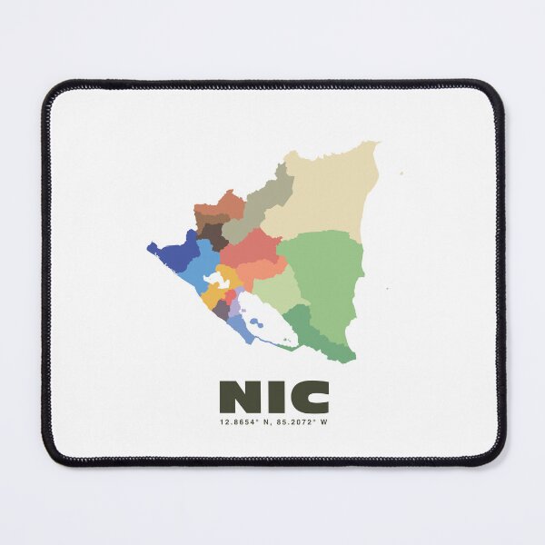 Item preview, Nicaragua Map - NIC ISO Code Wall Art designed and sold by CartoPrints.