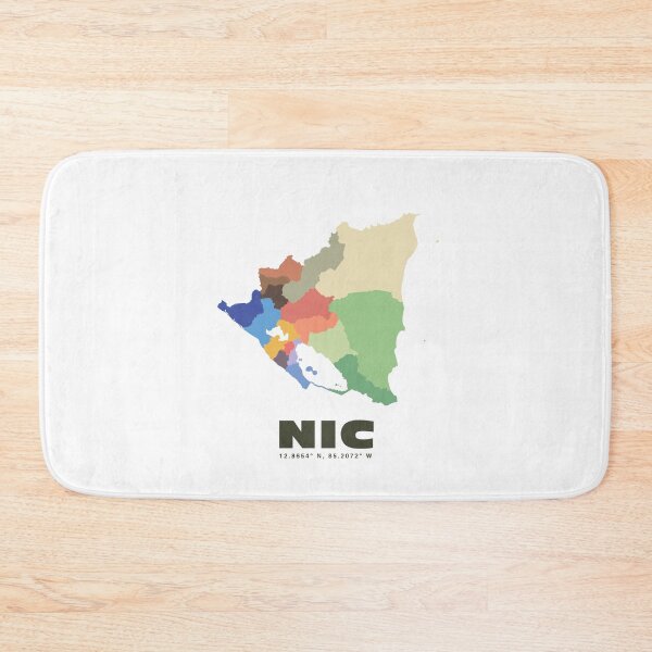 Item preview, Nicaragua Map - NIC ISO Code Wall Art designed and sold by CartoPrints.