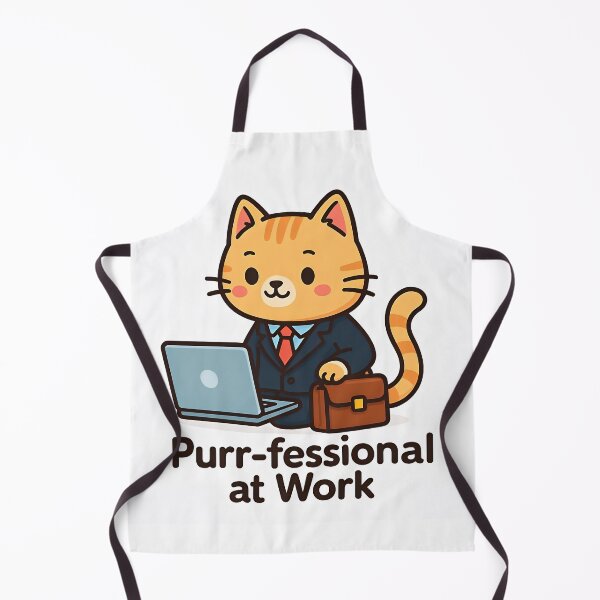 Item preview, Cute Business Cat in Suit Working on Laptop – Funny Office Meme Art designed and sold by Amr Siam.