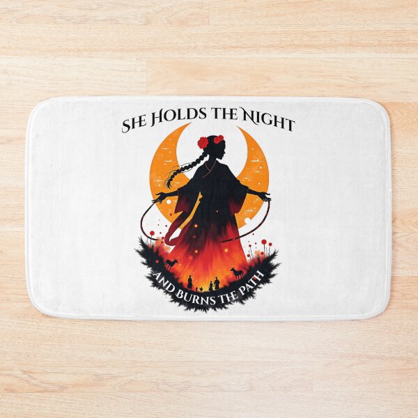 Item preview, AND BURNS THE PATH – Slavic Woman Among Flame and Moonlight designed and sold by Fragy72.