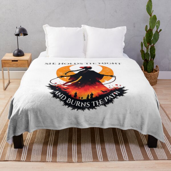 Item preview, AND BURNS THE PATH – Slavic Woman Among Flame and Moonlight designed and sold by Fragy72.