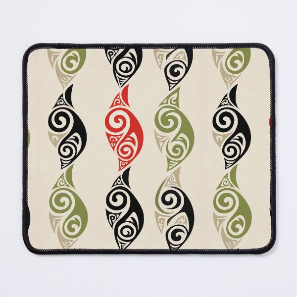 Item preview, Vertical Māori Totem Pattern with Koru Flow designed and sold by Moisky Patterns.
