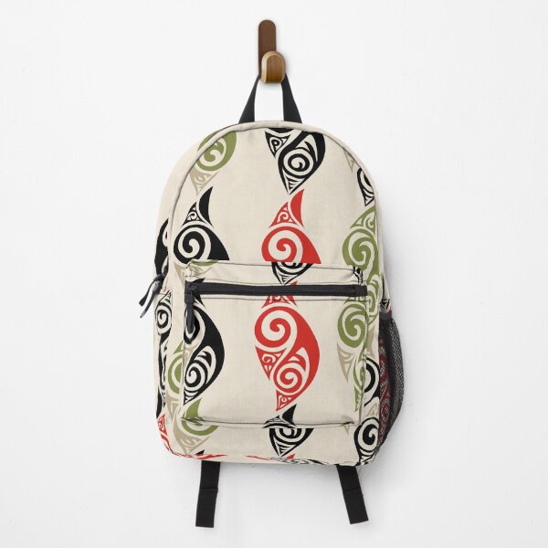 Item preview, Vertical Māori Totem Pattern with Koru Flow designed and sold by Moisky Patterns.