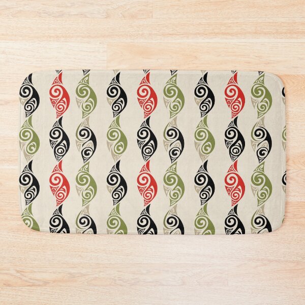 Item preview, Vertical Māori Totem Pattern with Koru Flow designed and sold by Moisky Patterns.