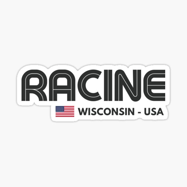 Aperçu de l'œuvre Racine - Wisconsin - États-Unis créée et vendue par Sketch-Shack.