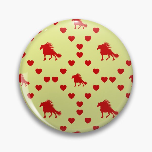 Item preview, Büffel Nahtloses Herzmuster |  | Long Haired Horse Seamless Heart Pattern | Long Haired Horse Seamless Heart Pattern designed and sold by TheIconSmith.