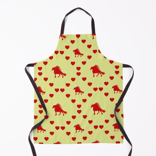 Item preview, Büffel Nahtloses Herzmuster |  | Long Haired Horse Seamless Heart Pattern | Long Haired Horse Seamless Heart Pattern designed and sold by TheIconSmith.