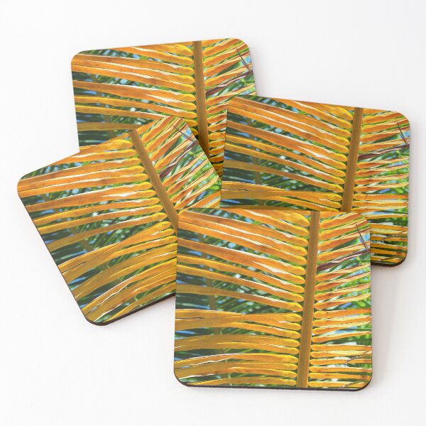 Item preview, Yellow and green palm fronds against a blue summer sky designed and sold by Eckart Mayer Photography.