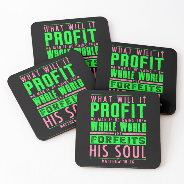 Item preview, Matthew 16:26 What Will It Profit A Man If He Gains The Whole World Yet Forfeits His Soul? designed and sold by plushism.