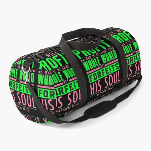 Item preview, Matthew 16:26 What Will It Profit A Man If He Gains The Whole World Yet Forfeits His Soul? designed and sold by plushism.