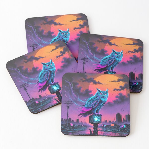 Item preview, Cybernetic Owl in a Silent, Dying Sky designed and sold by Blueangelgal.