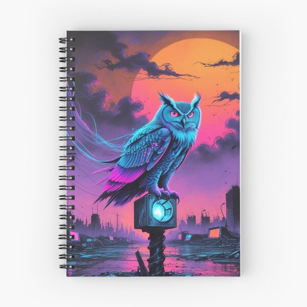 Item preview, Cybernetic Owl in a Silent, Dying Sky designed and sold by Blueangelgal.