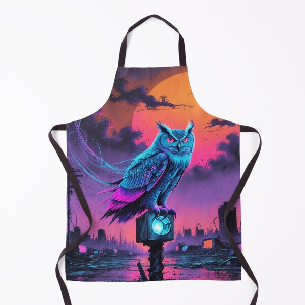 Item preview, Cybernetic Owl in a Silent, Dying Sky designed and sold by Blueangelgal.