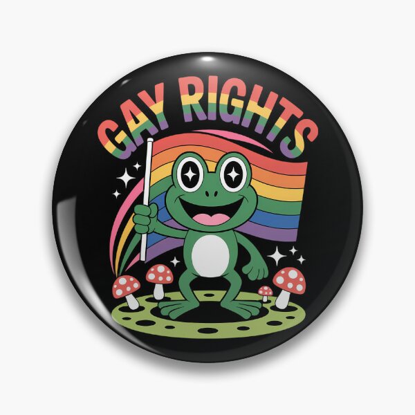 Item preview, Gay Rights Frog Toad LGBT Ally Pride Month Rainbow Flag designed and sold by brynatshop.
