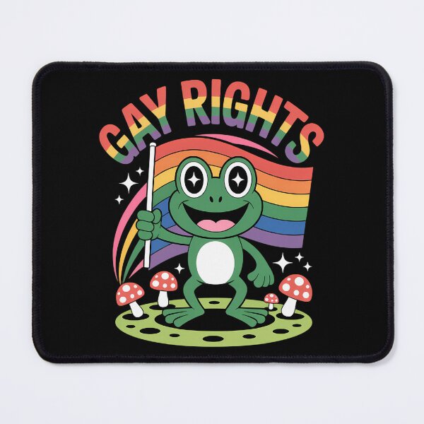 Item preview, Gay Rights Frog Toad LGBT Ally Pride Month Rainbow Flag designed and sold by brynatshop.
