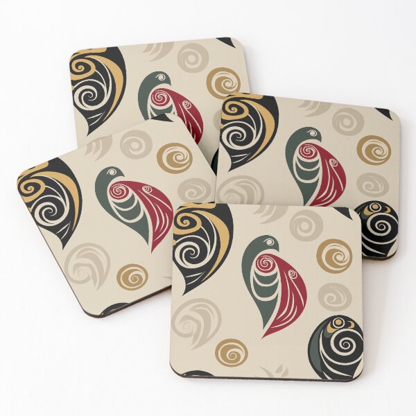 Item preview, Māori Sacred Bird Pattern with Koru Spirit designed and sold by Moisky Patterns.