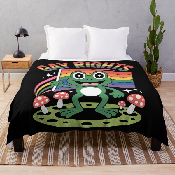 Item preview, Gay Rights Frog Toad LGBT Ally Pride Month Rainbow Flag designed and sold by brynatshop.