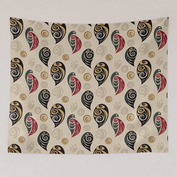 Item preview, Māori Sacred Bird Pattern with Koru Spirit designed and sold by Moisky Patterns.